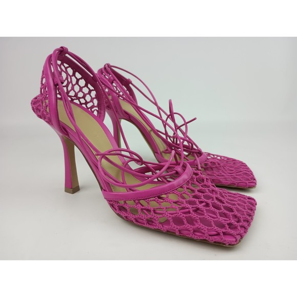 Bottega Veneta Shoes - Bottega Veneta Pink Mesh Sandals